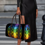 Seven Chakras Flower Of Life Print Duffle Bag