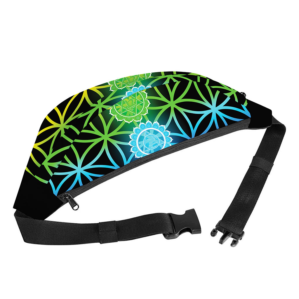 Seven Chakras Flower Of Life Print Fanny Pack