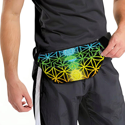 Seven Chakras Flower Of Life Print Fanny Pack