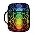 Seven Chakras Flower Of Life Print Front Pocket Bible Bag