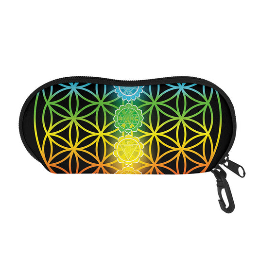 Seven Chakras Flower Of Life Print Glasses Case