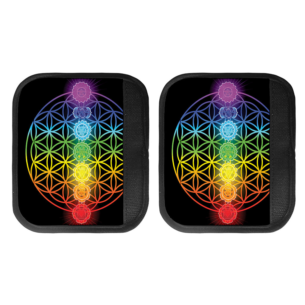 Seven Chakras Flower Of Life Print Handle Covers