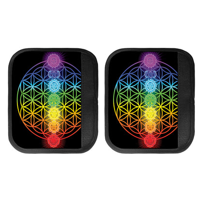 Seven Chakras Flower Of Life Print Handle Covers
