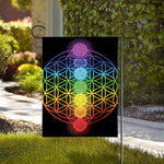 Seven Chakras Flower Of Life Print House Flag