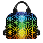 Seven Chakras Flower Of Life Print Insulated Lunch Bag