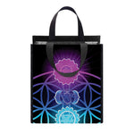 Seven Chakras Flower Of Life Print Insulated Lunch Tote