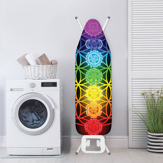 Seven Chakras Flower Of Life Print Ironing Board Cover