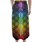 Seven Chakras Flower Of Life Print Lantern Pants