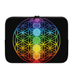 Seven Chakras Flower Of Life Print Laptop Sleeve