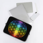 Seven Chakras Flower Of Life Print Laptop Sleeve