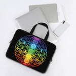 Seven Chakras Flower Of Life Print Laptop Sleeve With Handle