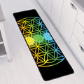 Seven Chakras Flower Of Life Print Long Kitchen Mat