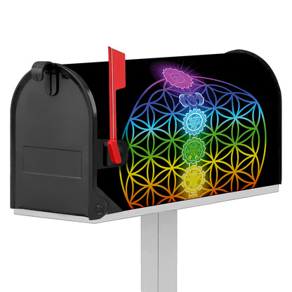 Seven Chakras Flower Of Life Print Mailbox Cover