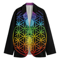 Seven Chakras Flower Of Life Print Men's Blazer