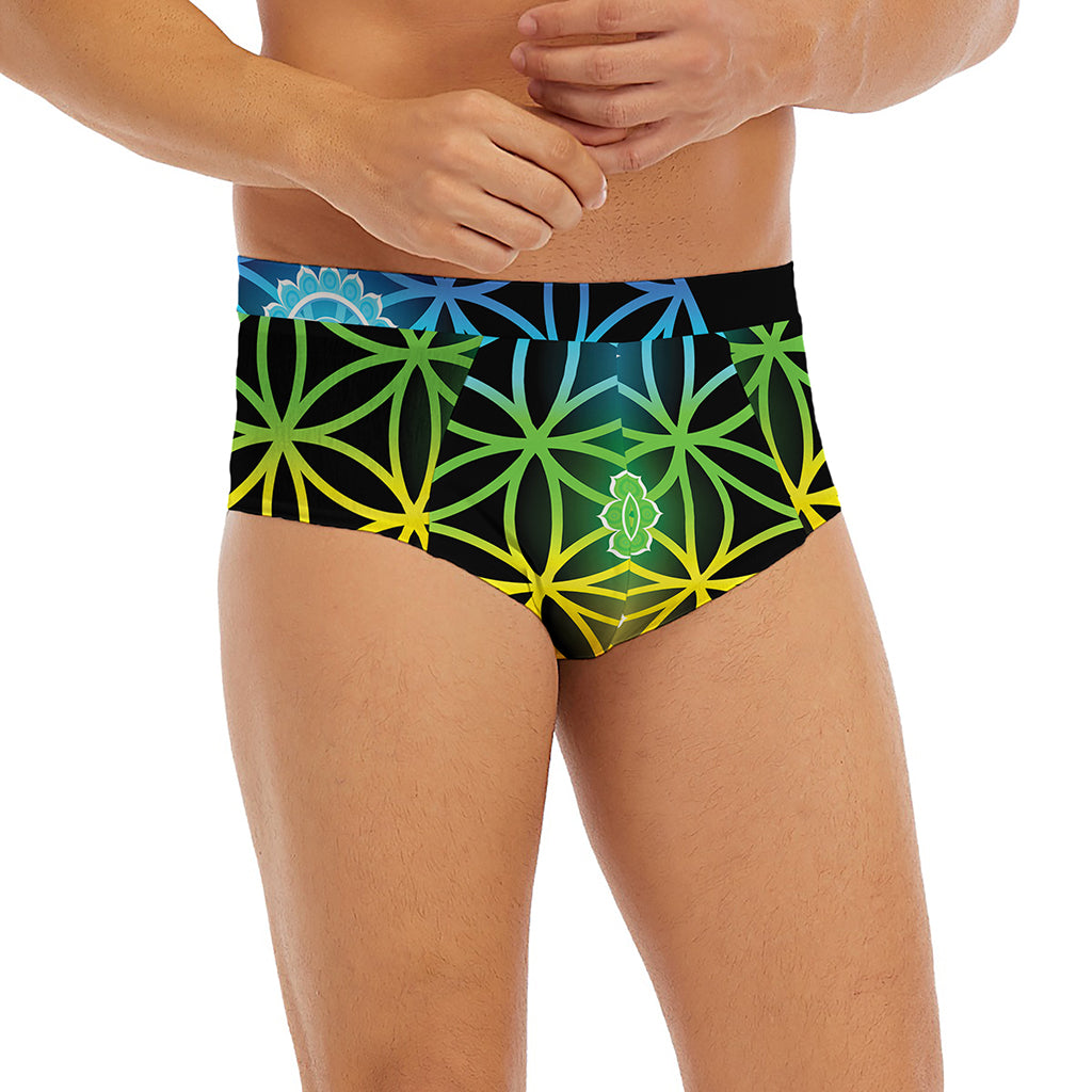 Seven Chakras Flower Of Life Print Men's Briefs