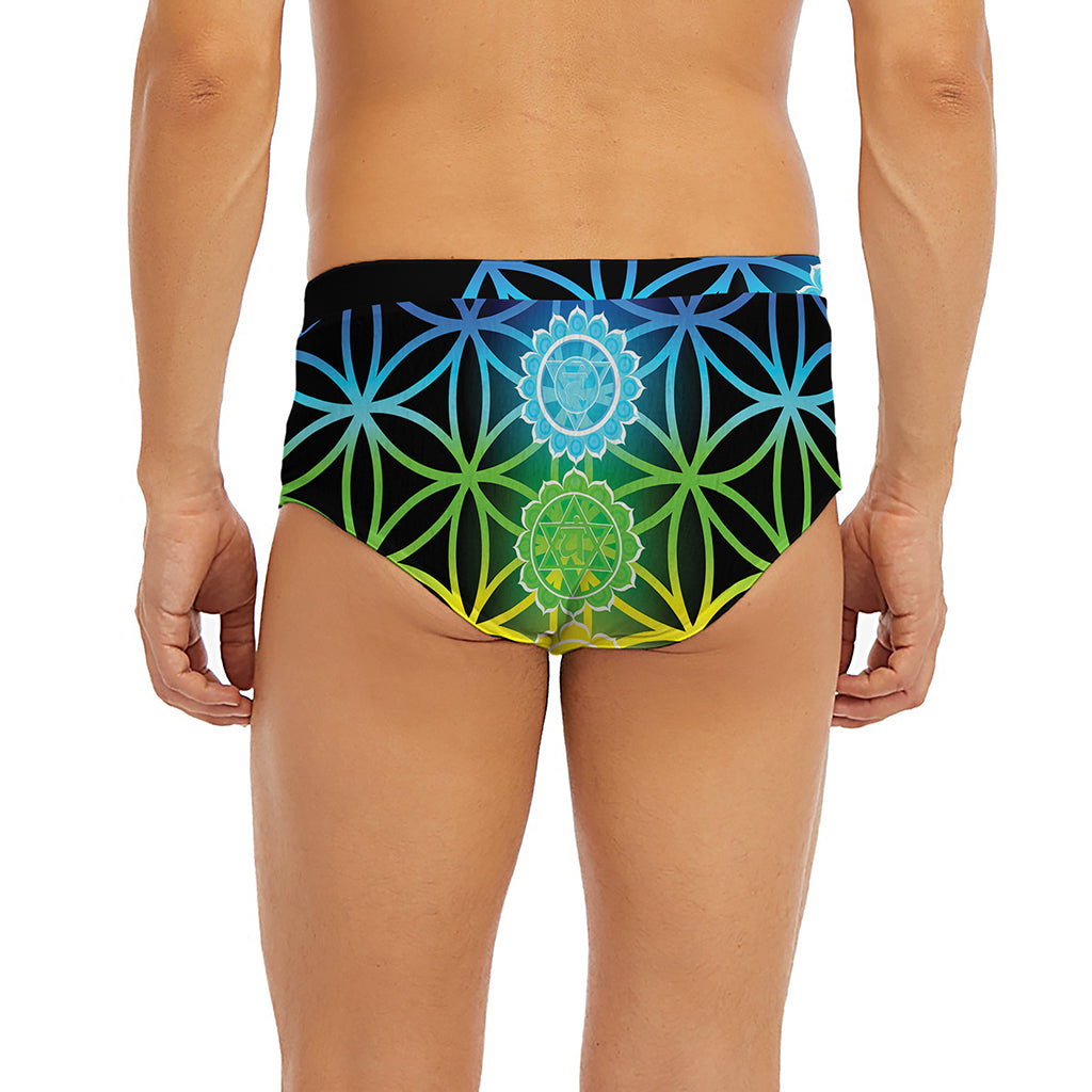 Seven Chakras Flower Of Life Print Men's Briefs