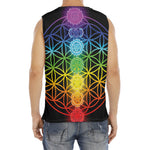 Seven Chakras Flower Of Life Print Men's Fitness Tank Top