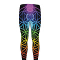 Seven Chakras Flower Of Life Print Men's Leggings