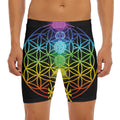 Seven Chakras Flower Of Life Print Men's Long Boxer Briefs