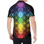 Seven Chakras Flower Of Life Print Men's Shirt