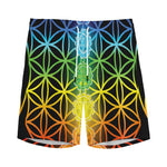 Seven Chakras Flower Of Life Print Men's Sports Shorts