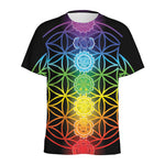 Seven Chakras Flower Of Life Print Men's Sports T-Shirt