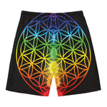 Seven Chakras Flower Of Life Print Men's Swim Trunks