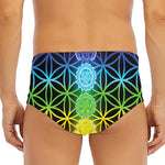 Seven Chakras Flower Of Life Print Men's Triangle Swim Briefs
