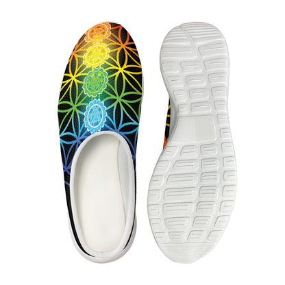 Seven Chakras Flower Of Life Print Mesh Casual Shoes