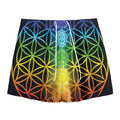 Seven Chakras Flower Of Life Print Mesh Shorts