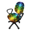 Seven Chakras Flower Of Life Print Office Chair Cover