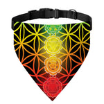 Seven Chakras Flower Of Life Print Over The Collar Dog Bandana
