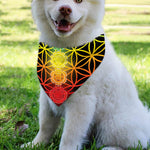 Seven Chakras Flower Of Life Print Over The Collar Dog Bandana