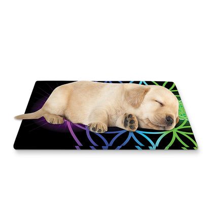 Seven Chakras Flower Of Life Print Pet Cooling Mat Cover