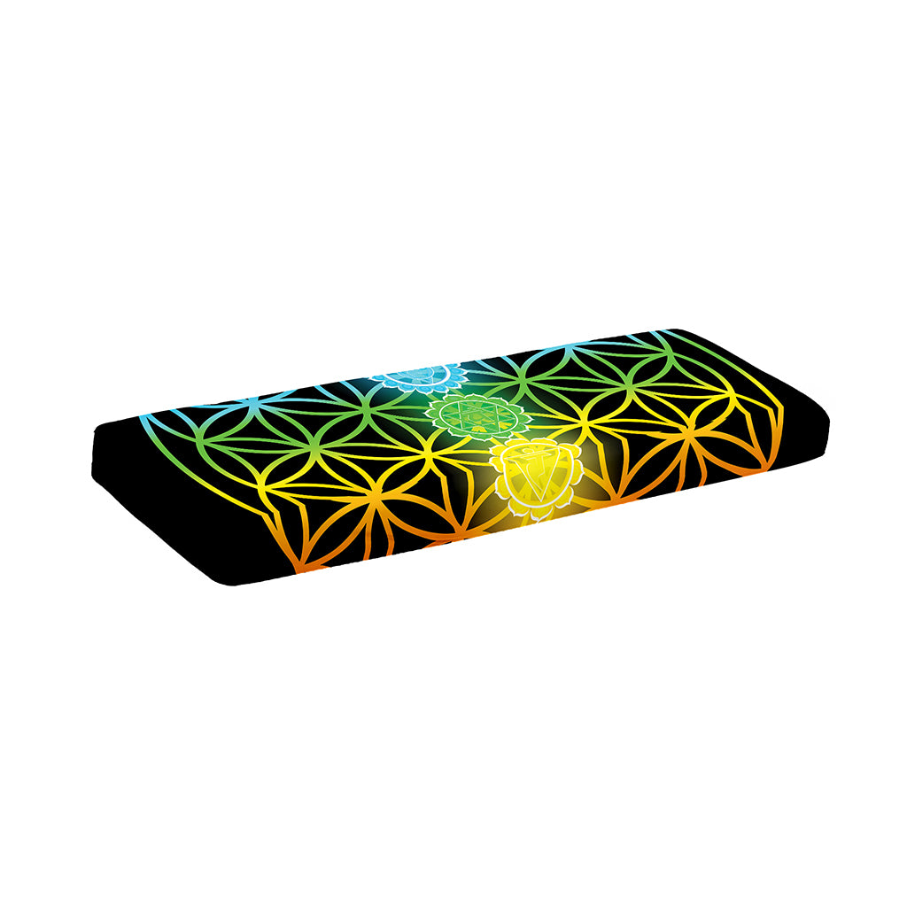Seven Chakras Flower Of Life Print Piano Keyboard Cover