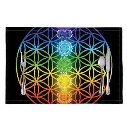 Seven Chakras Flower Of Life Print Placemat