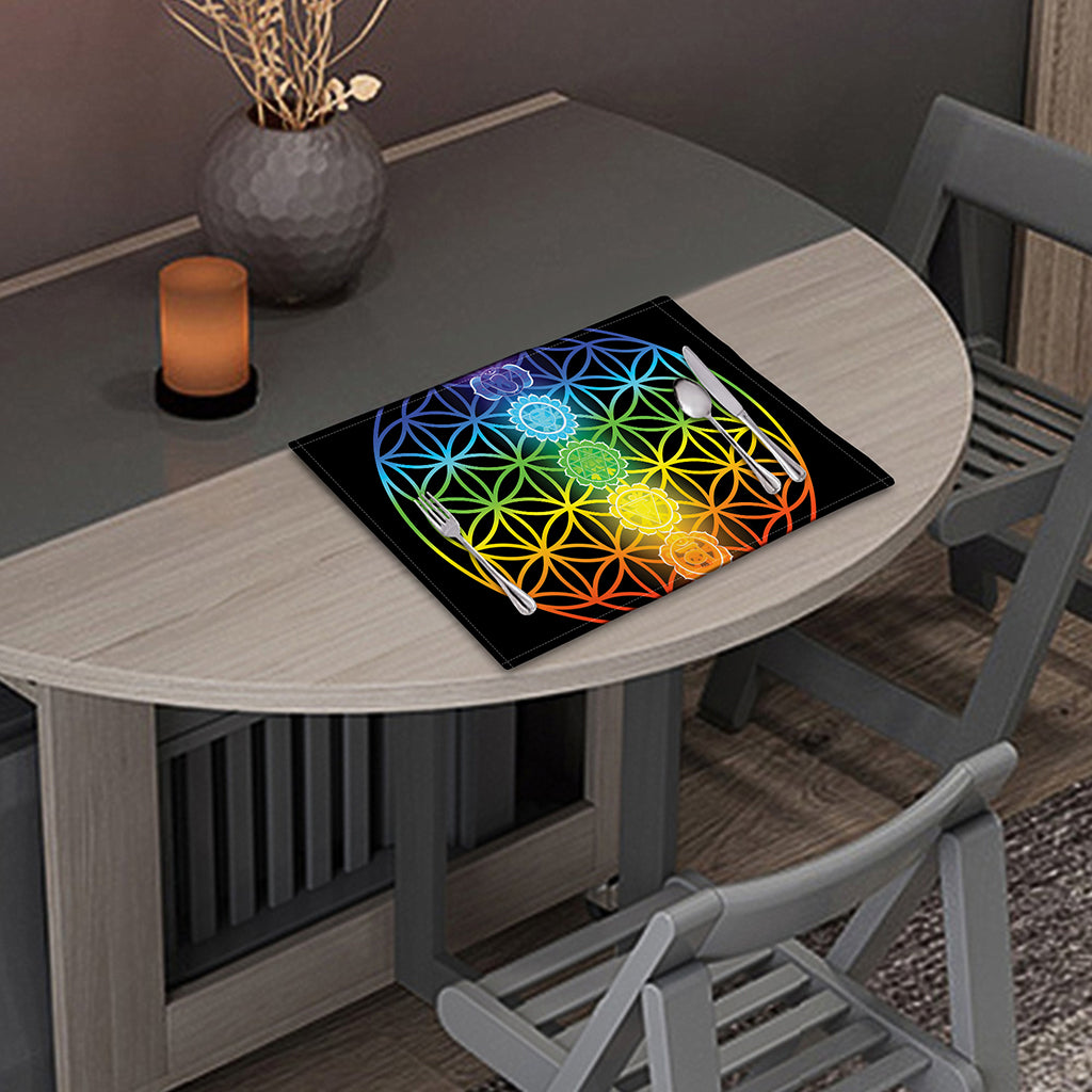 Seven Chakras Flower Of Life Print Placemat