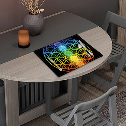 Seven Chakras Flower Of Life Print Placemat