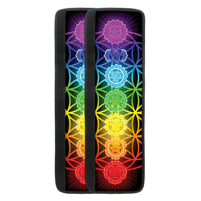 Seven Chakras Flower Of Life Print Refrigerator Handle Covers