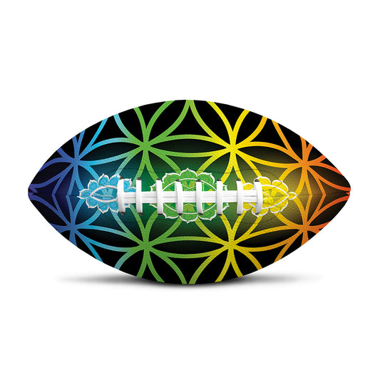 Seven Chakras Flower Of Life Print Rugby Ball