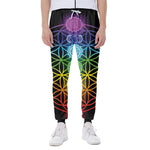 Seven Chakras Flower Of Life Print Scuba Joggers