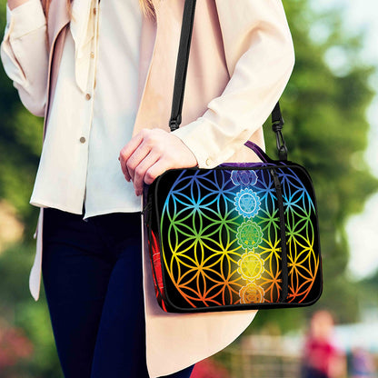 Seven Chakras Flower Of Life Print Shoulder Strap Bible Bag