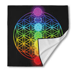Seven Chakras Flower Of Life Print Silk Bandana