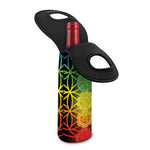 Seven Chakras Flower Of Life Print Single Neoprene Wine Tote