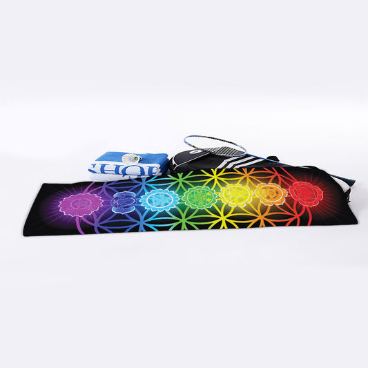 Seven Chakras Flower Of Life Print Sports Towel