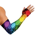 Seven Chakras Flower Of Life Print Sun Protection Arm Sleeves