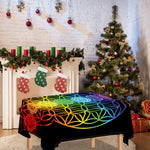 Seven Chakras Flower Of Life Print Tablecloth