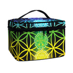 Seven Chakras Flower Of Life Print Travel Makeup Bag