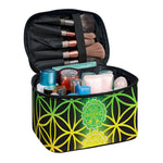 Seven Chakras Flower Of Life Print Travel Makeup Bag