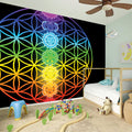 Seven Chakras Flower Of Life Print Wall Sticker
